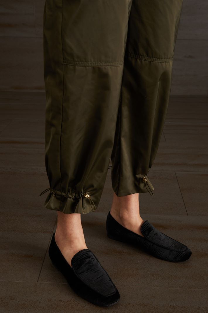 Pantaloni in taffetà - VERDE KAKI - Fashion Market - 3