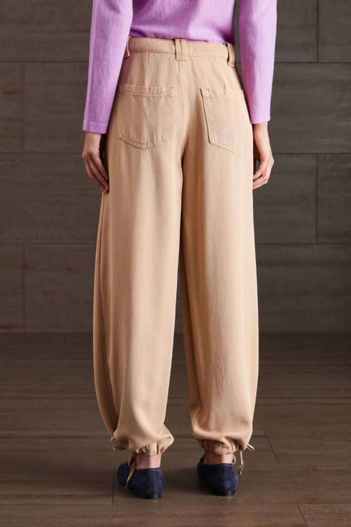 Pantaloni con coulisse  - NOCCIOLA - Fashion Market - 4