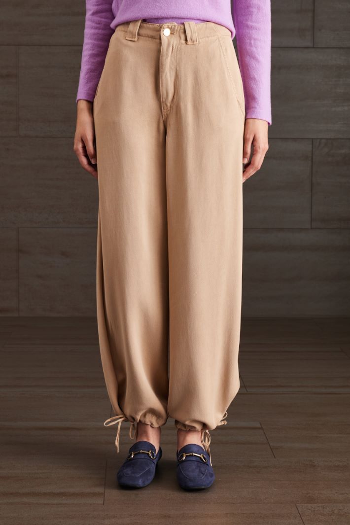 Pantaloni con coulisse  - NOCCIOLA - Fashion Market - 2