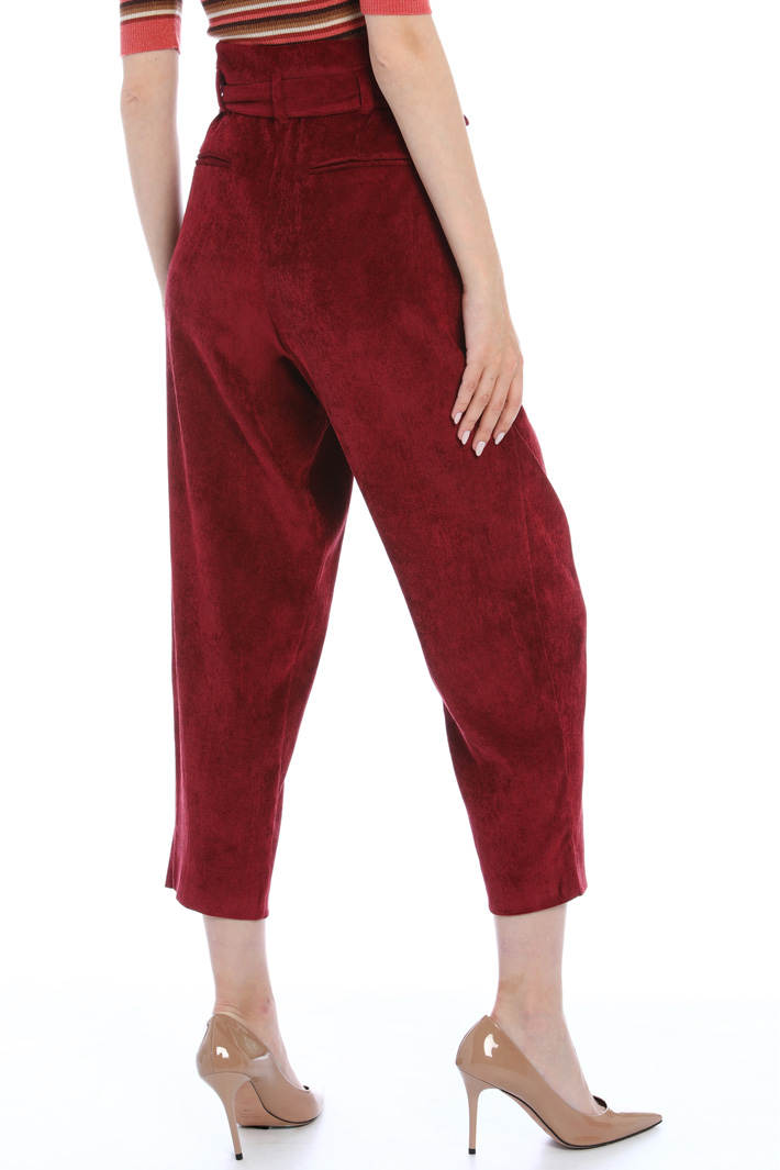 Pantaloni carrot in velluto - BORDEAUX - Fashion Market - 2