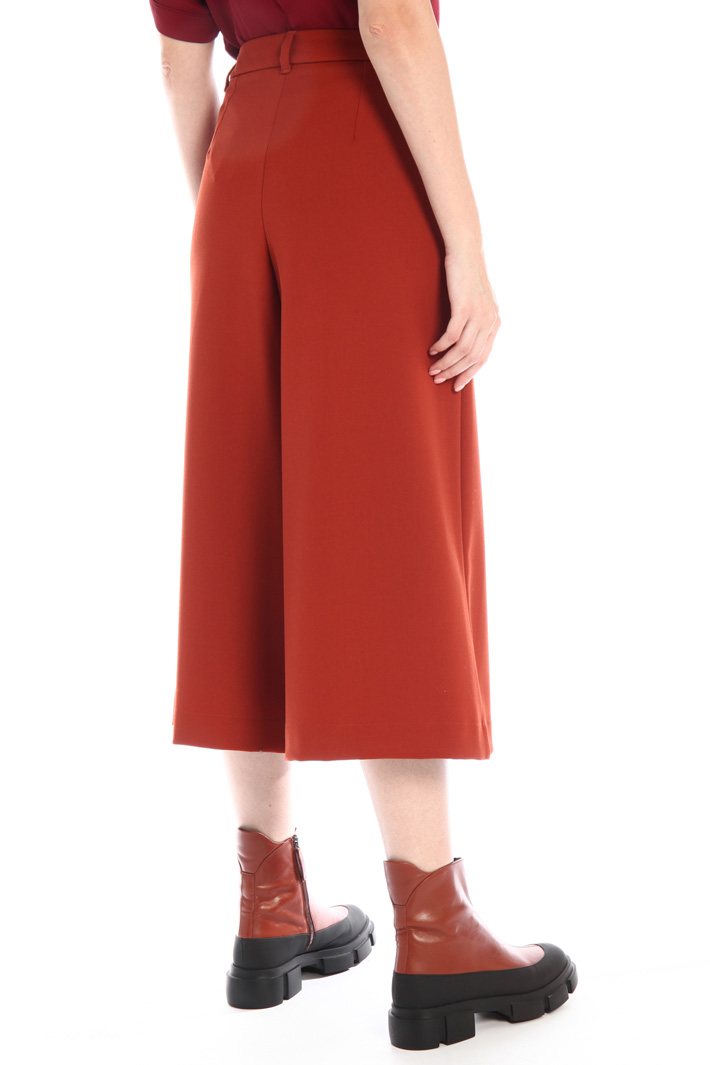 Pantaloni cropped in gabardina - RUGGINE - Fashion Market - 3