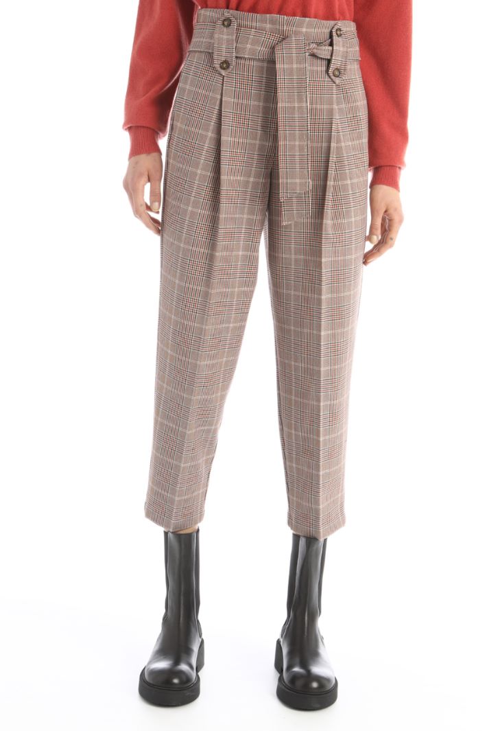 Pantaloni baggy - MATTONE BEIGE NERO - Fashion Market - 4