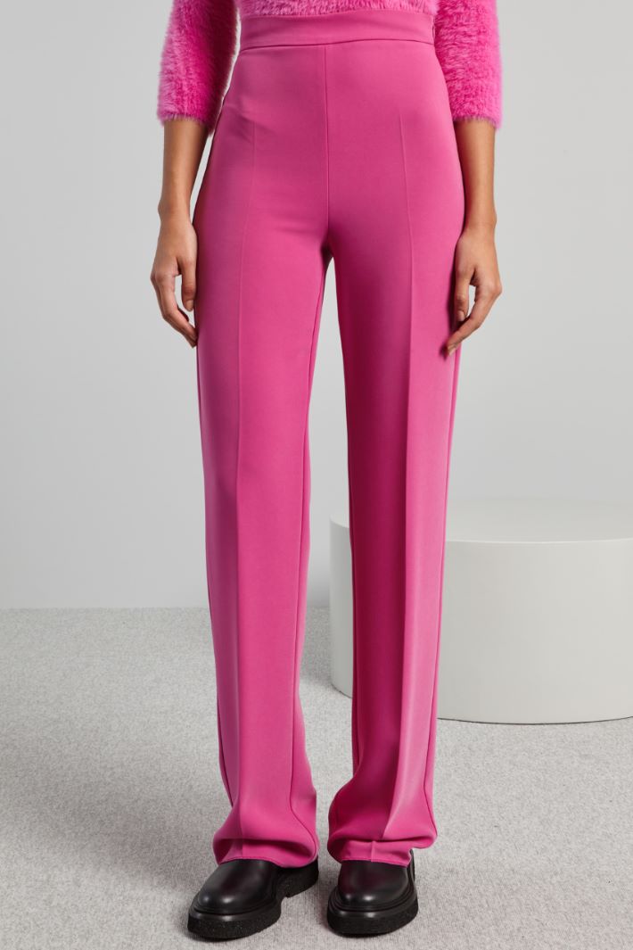 Pantaloni a palazzo in cady - FUCSIA - Fashion Market - 2
