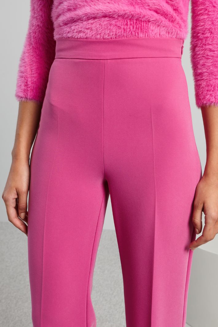 Pantaloni a palazzo in cady - FUCSIA - Fashion Market - 3