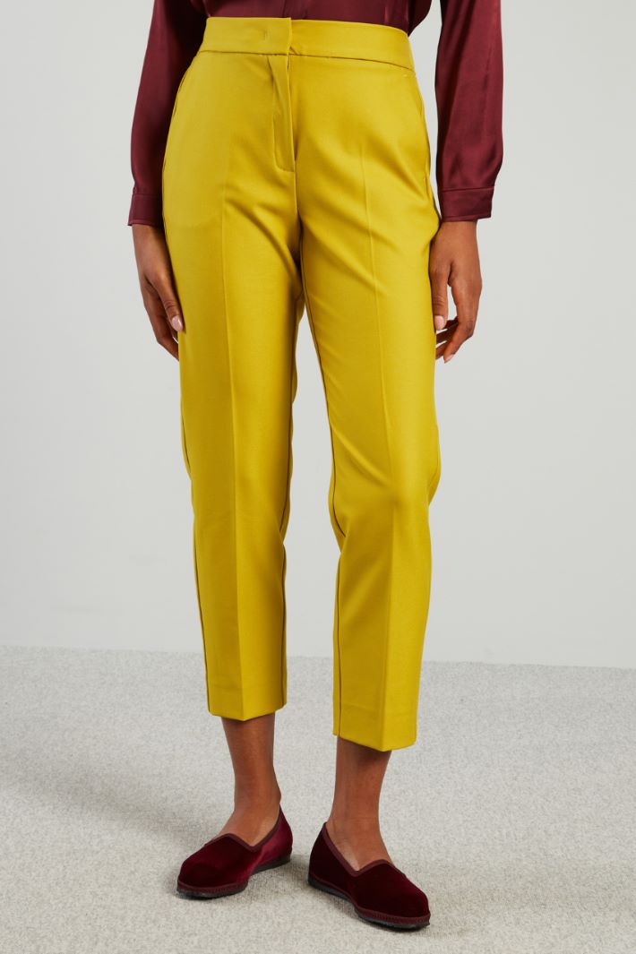 Pantaloni carrot in batavia - GIALLO - Fashion Market - 2