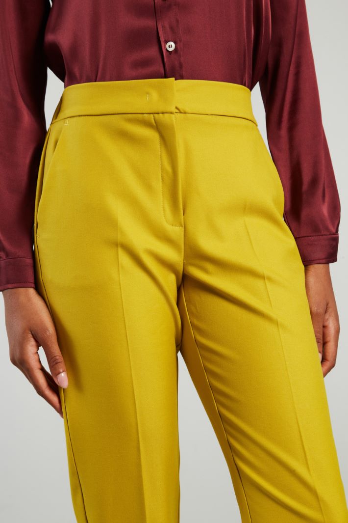 Pantaloni carrot in batavia - GIALLO - Fashion Market - 3