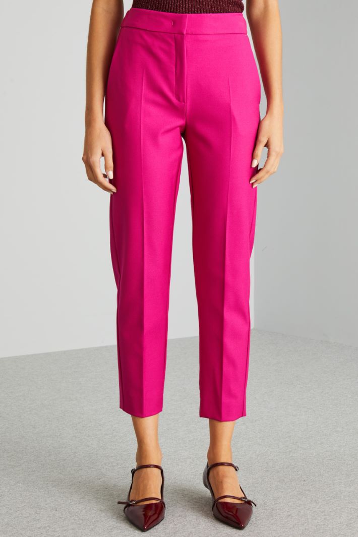 Pantaloni carrot in batavia - FUCSIA - Fashion Market - 2