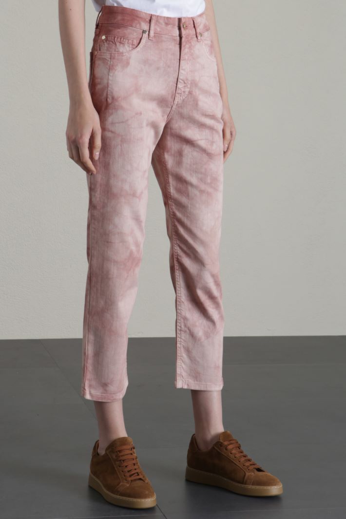 Pantaloni in tela di cotone - ROSA ANTICO - Fashion Market - 4