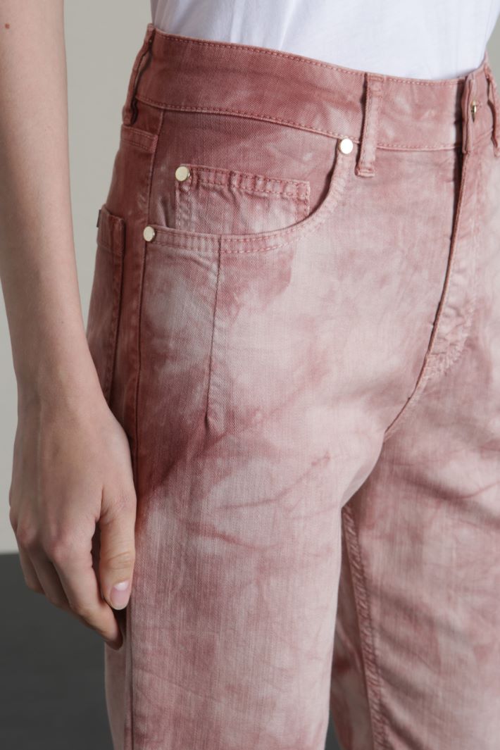Pantaloni in tela di cotone - ROSA ANTICO - Fashion Market - 3