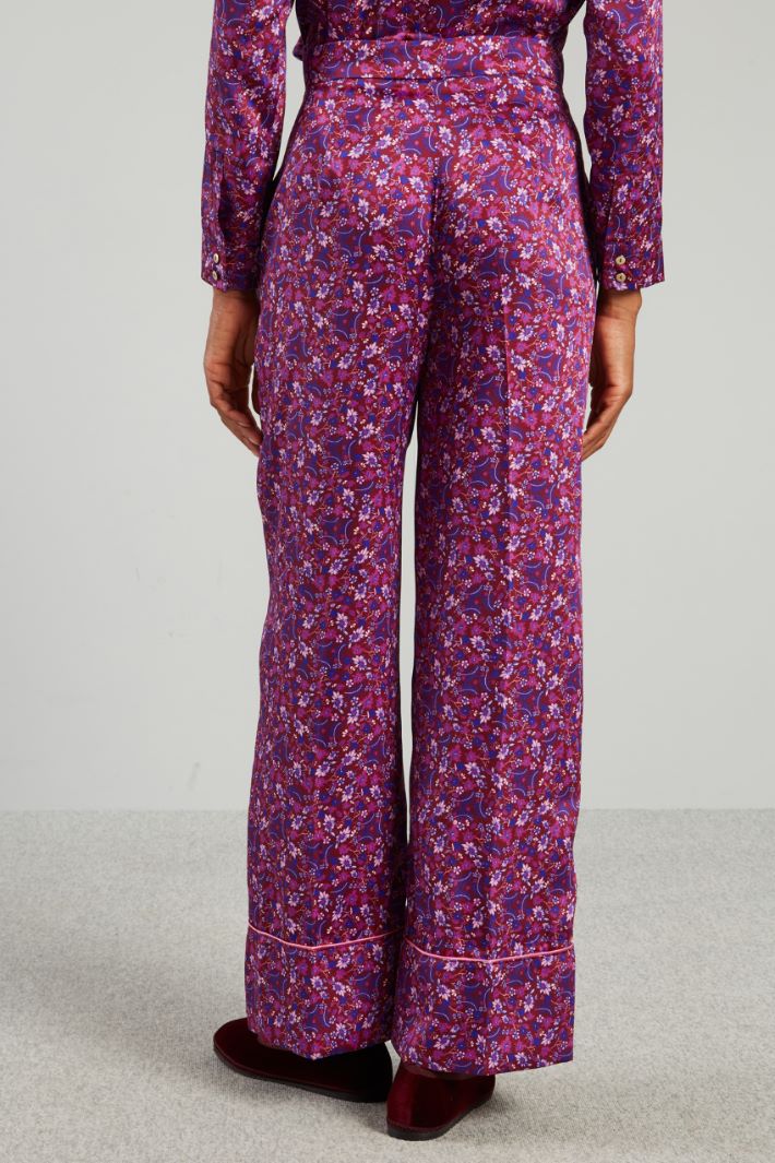 Pantaloni fluidi in twill - VIOLA - Fashion Market - 4