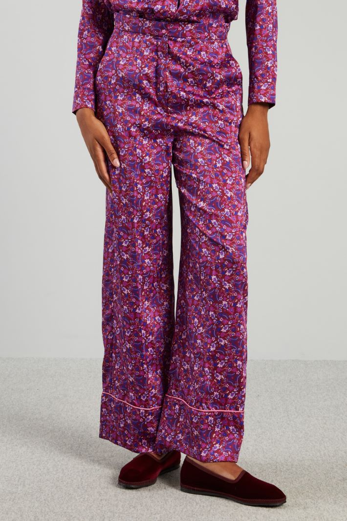 Pantaloni fluidi in twill - VIOLA - Fashion Market - 2