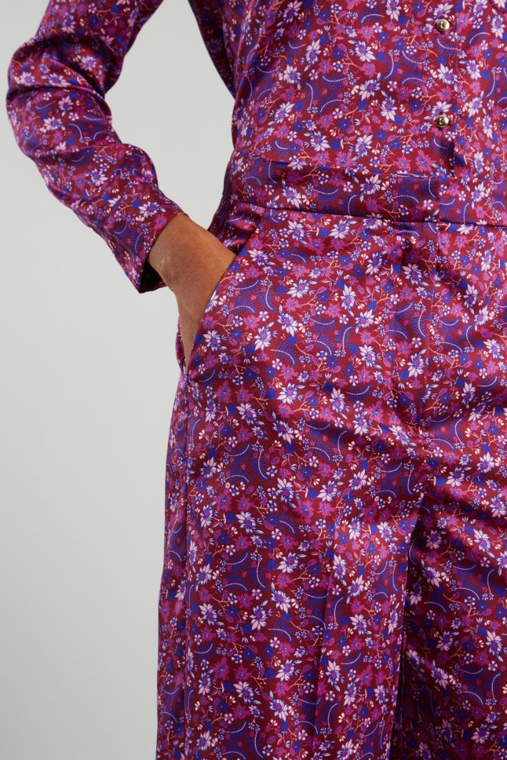 Pantaloni fluidi in twill - VIOLA - Fashion Market - 3