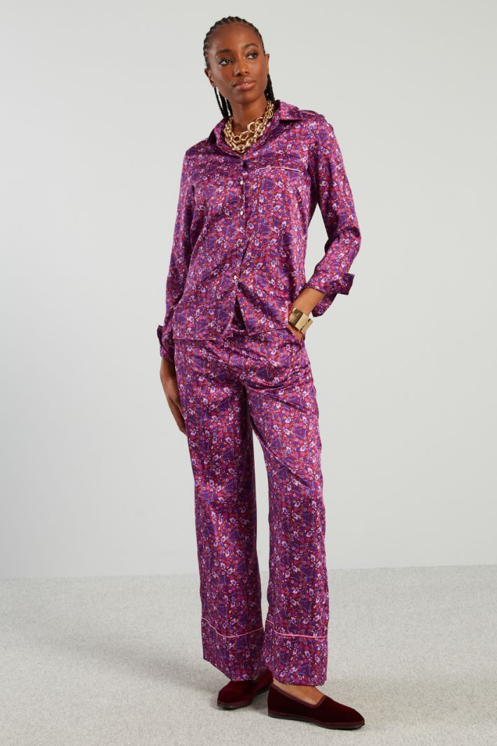 Pantaloni fluidi in twill - VIOLA - Fashion Market