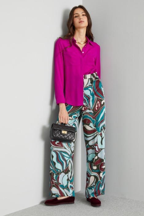 Pantaloni in raso martellato - Fashion Market