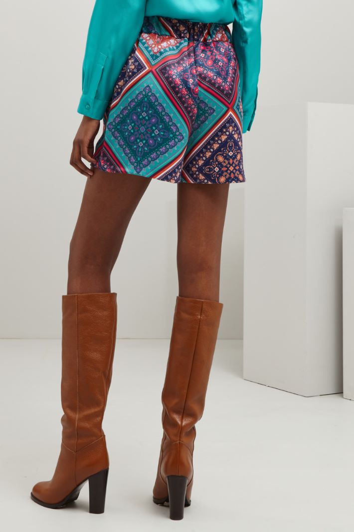 Shorts in raso - TURCHSE BLU ROSA - Fashion Market - 4