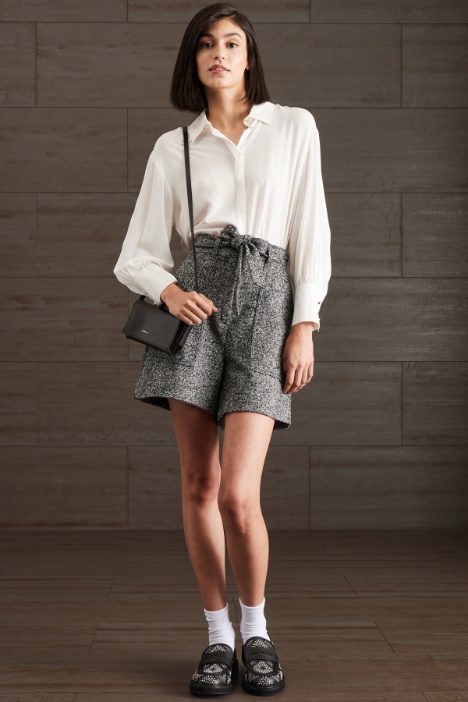 Shorts a vita alta con cintura - Fashion Market