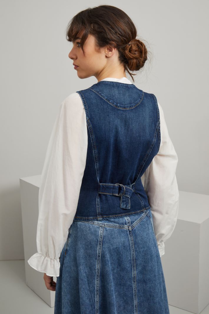 Gilet in denim - BLU DENIM - Fashion Market - 4