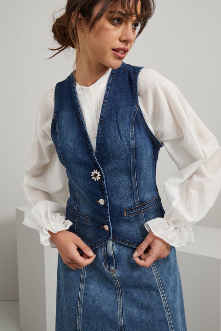 Gilet in denim - BLU DENIM - Fashion Market - 2