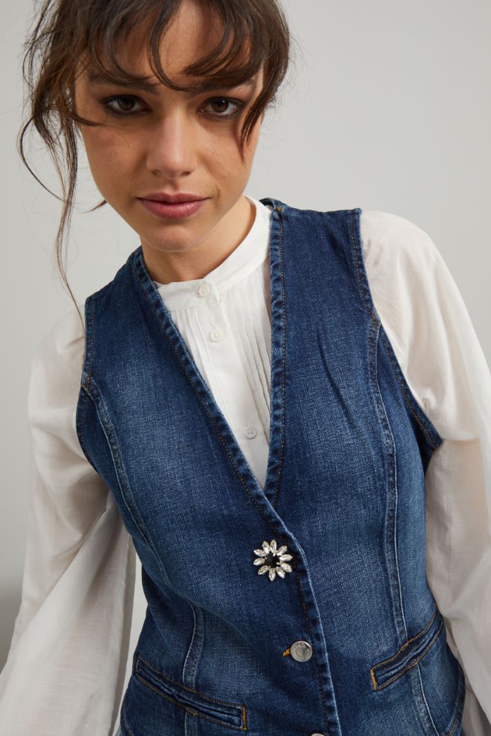 Gilet in denim - BLU DENIM - Fashion Market - 3
