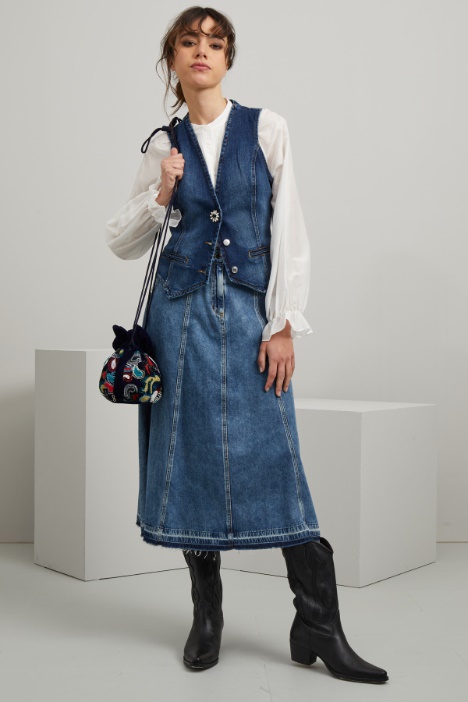 Gilet in denim - Fashion Market