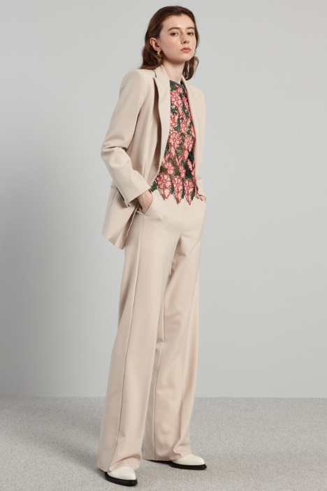Top in pizzo e georgette - Fashion Market