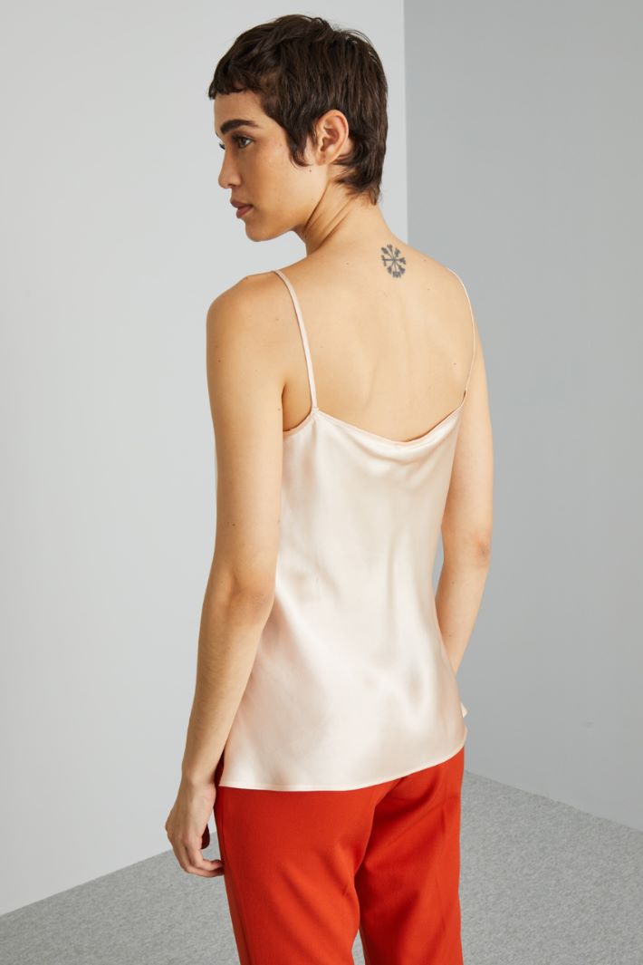 Top sottoveste in raso - ROSA - Fashion Market - 4