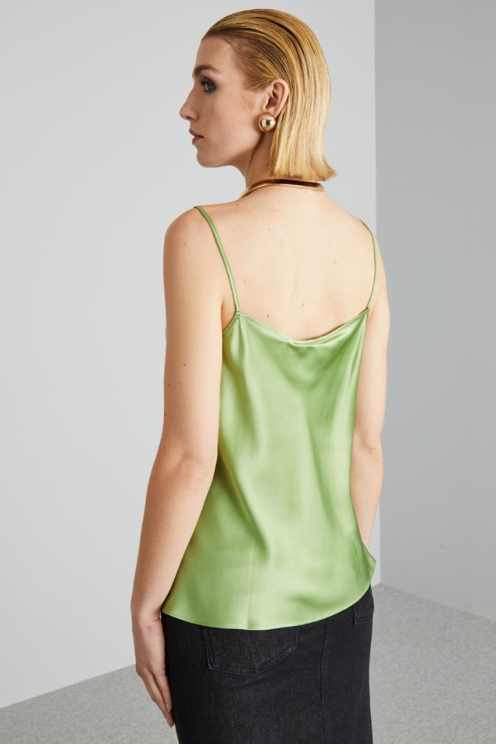 Top sottoveste in raso - PISTACCHIO - Fashion Market - 4