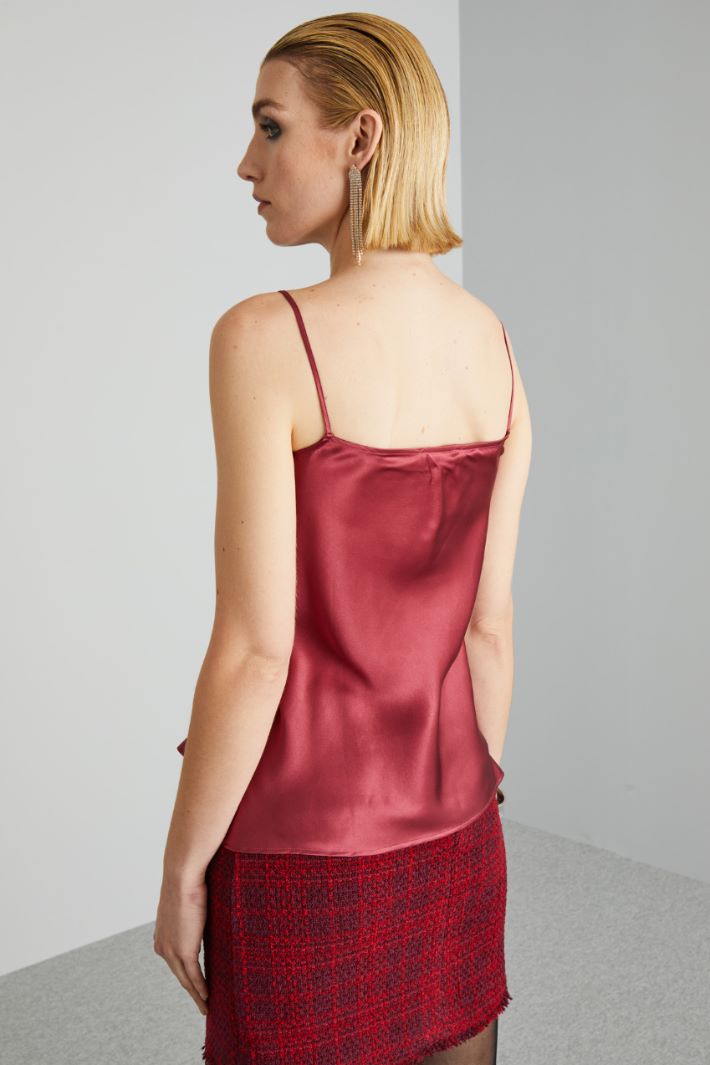 Top sottoveste in raso - ROSSO MATTONE - Fashion Market - 4