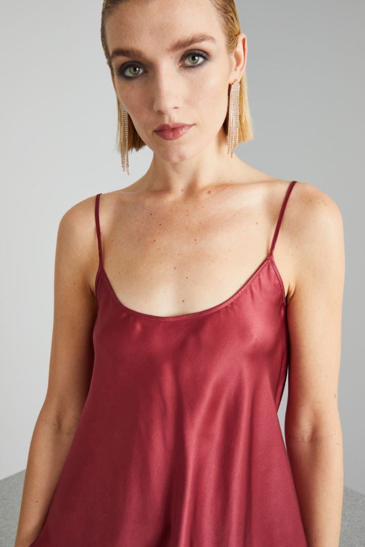 Top sottoveste in raso - ROSSO MATTONE - Fashion Market - 3