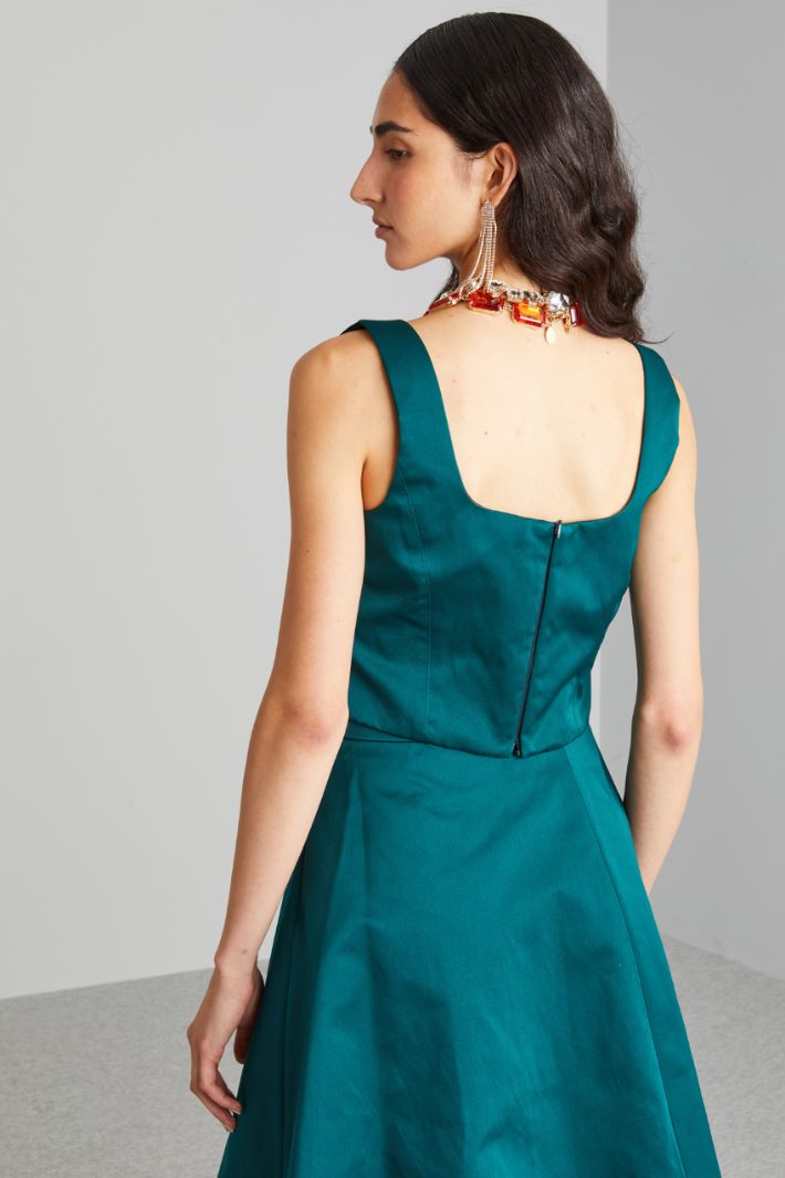Top bustier in duchesse - VERDE PETROLIO - Fashion Market - 4