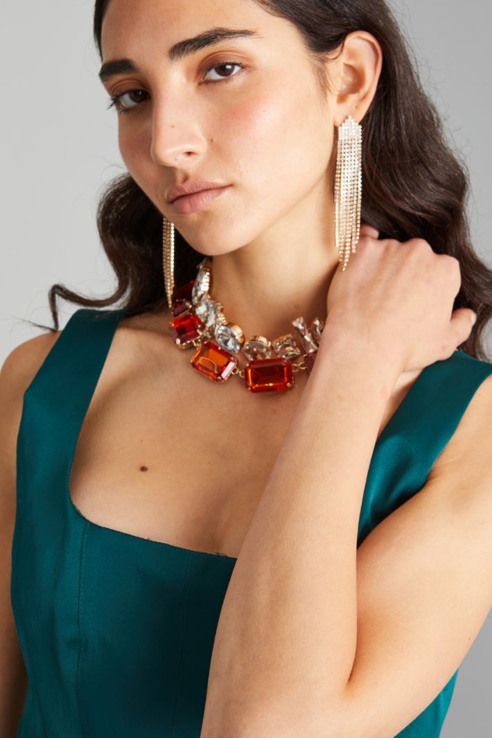 Top bustier in duchesse - VERDE PETROLIO - Fashion Market - 3