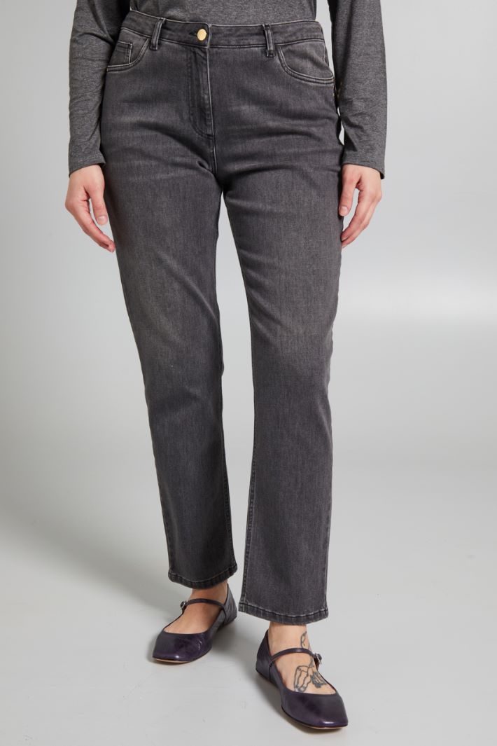 Jeans in denim stretch - GRIGIO DENIM - Fashion Market - 2