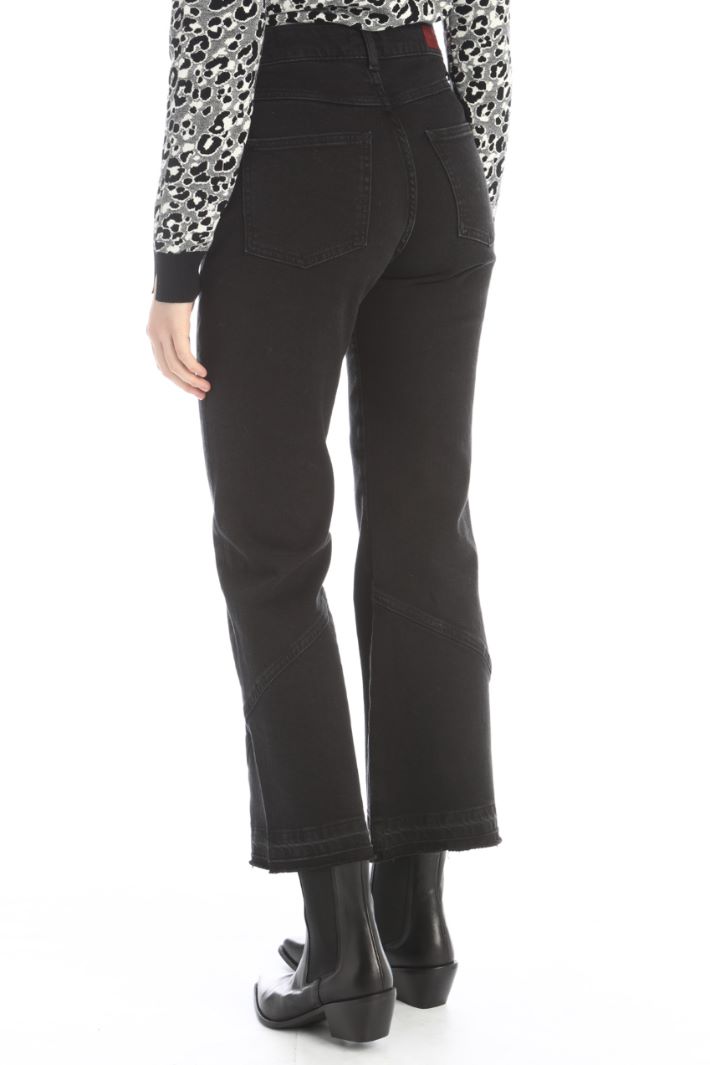 Jeans in denim di cotone - NERO - Fashion Market - 2