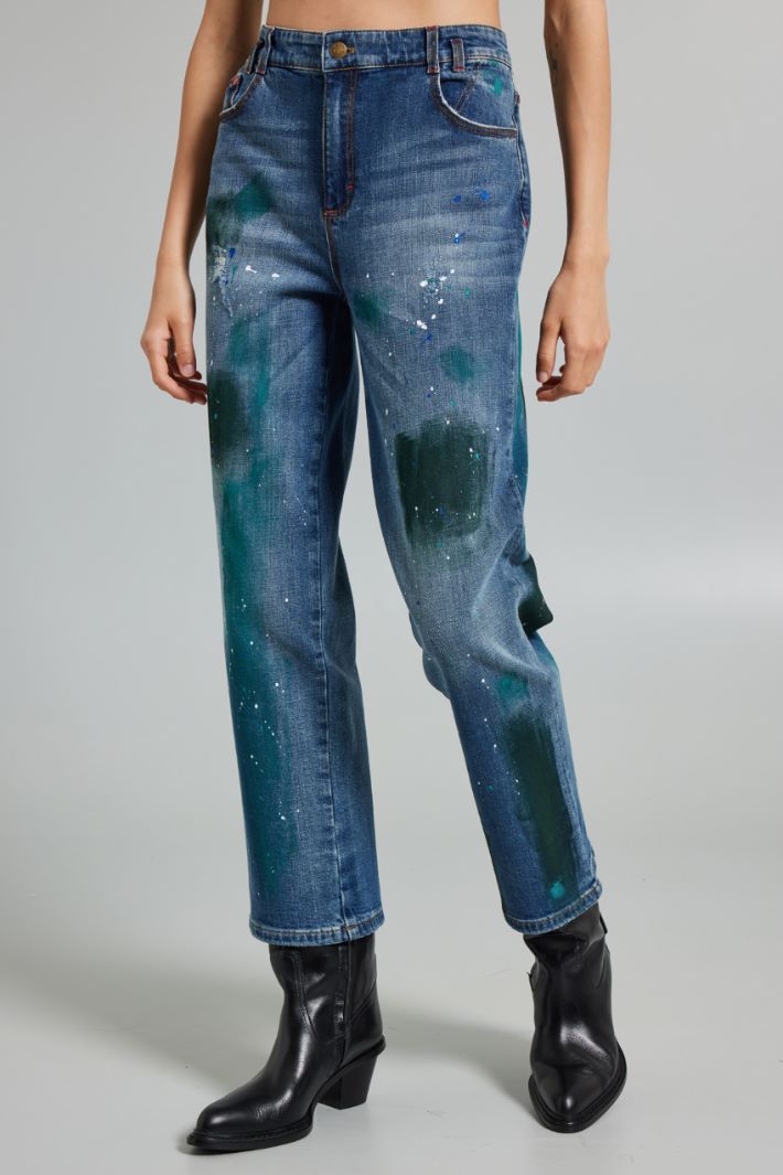 Jeans dipinti  - BLU DENIM - Fashion Market - 2