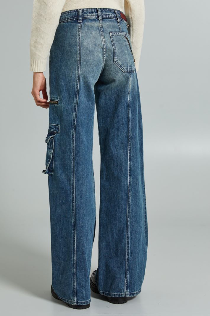 Jeans cargo in denim - AZZURRO DENIM - Fashion Market - 4