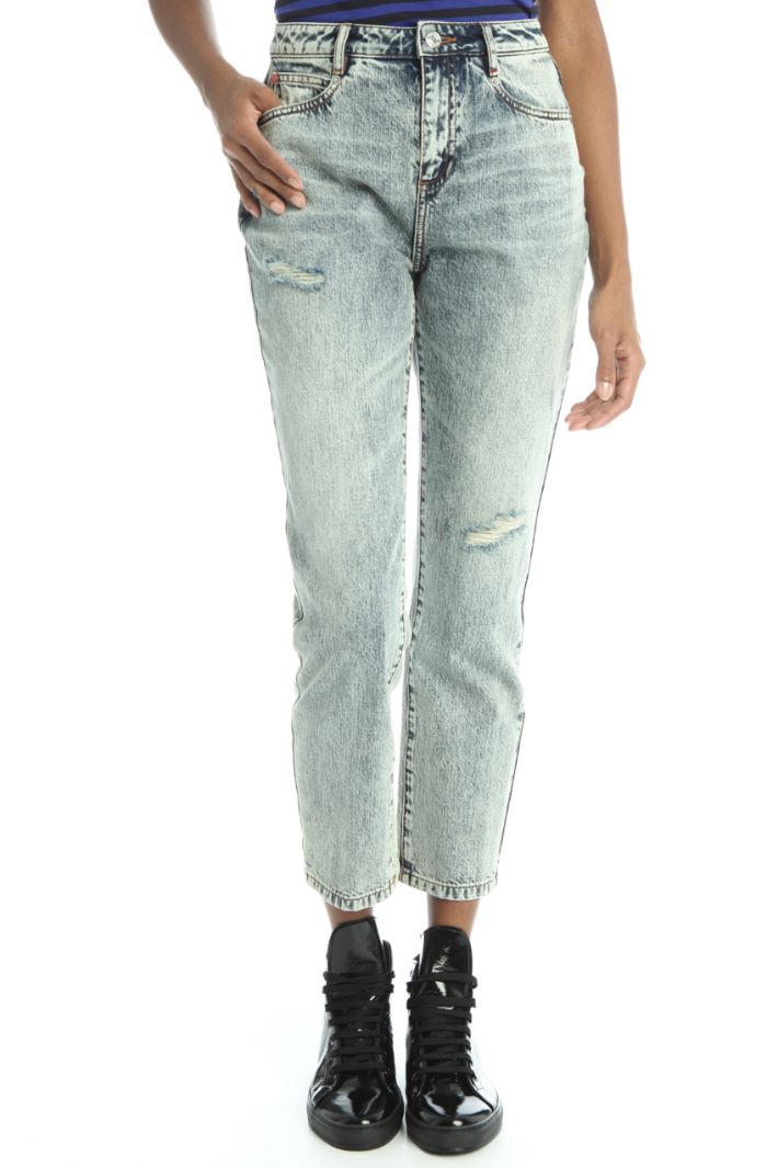 Jeans in denim di cotone - AZZURRO DENIM - Fashion Market - 3