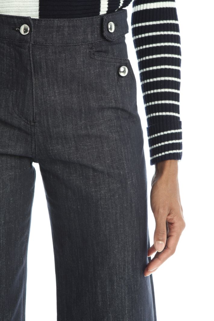 Jeans in denim con risvolto - BLU DENIM - Fashion Market - 3