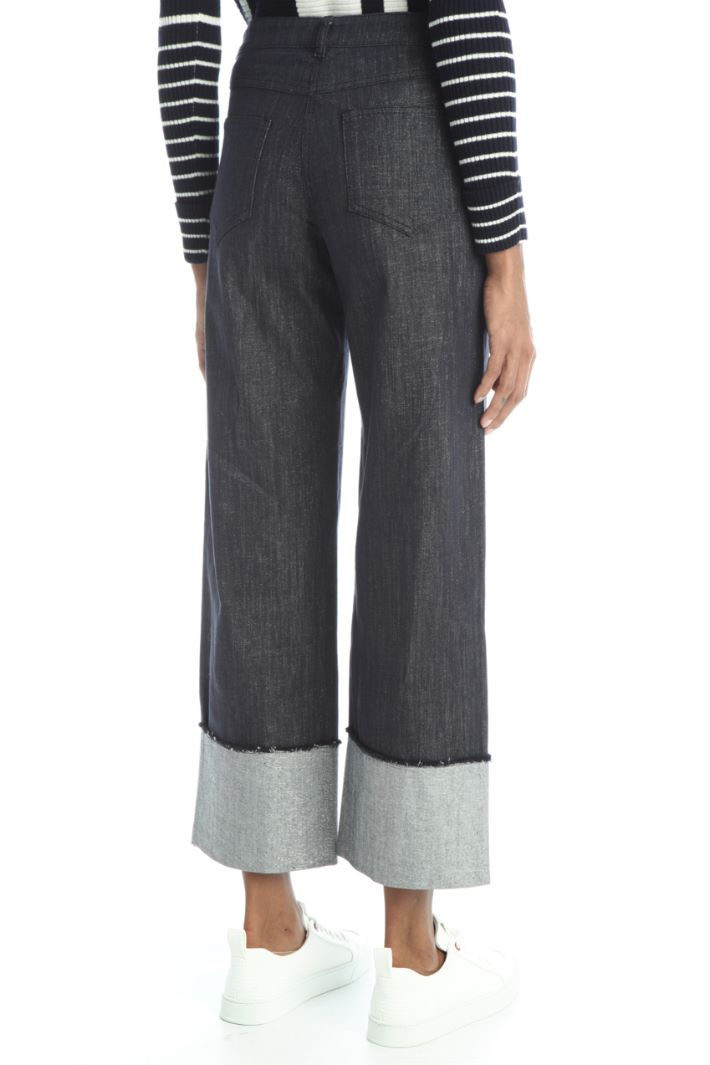 Jeans in denim con risvolto - BLU DENIM - Fashion Market - 2