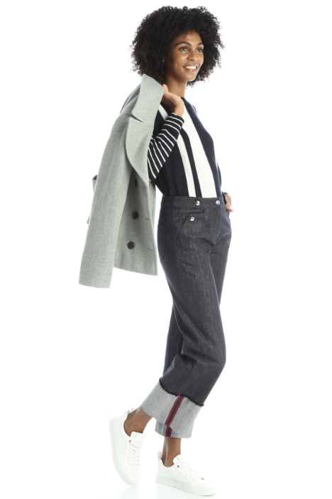 Jeans in denim con risvolto - Fashion Market