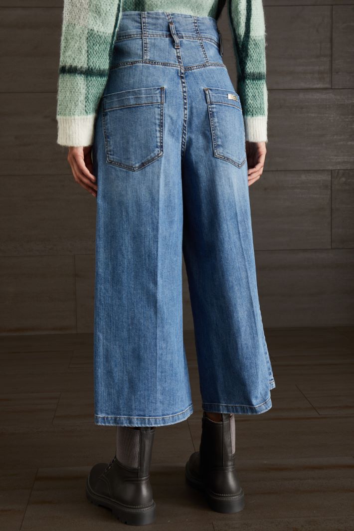 Jeans ampi a vita alta  - AZZURRO DENIM - Fashion Market - 4