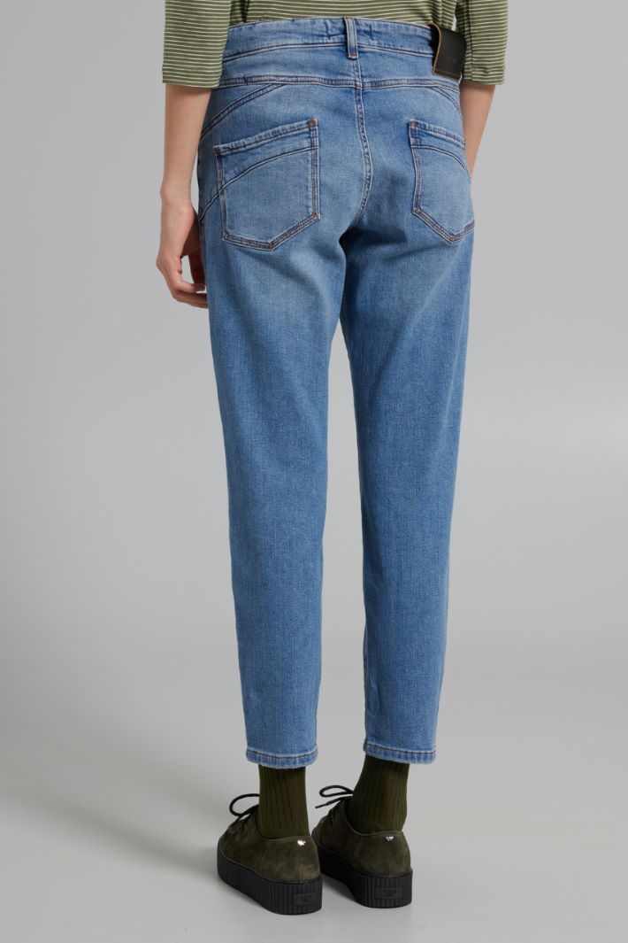 Jeans a sigaretta in denim - AZZURRO DENIM - Fashion Market - 4