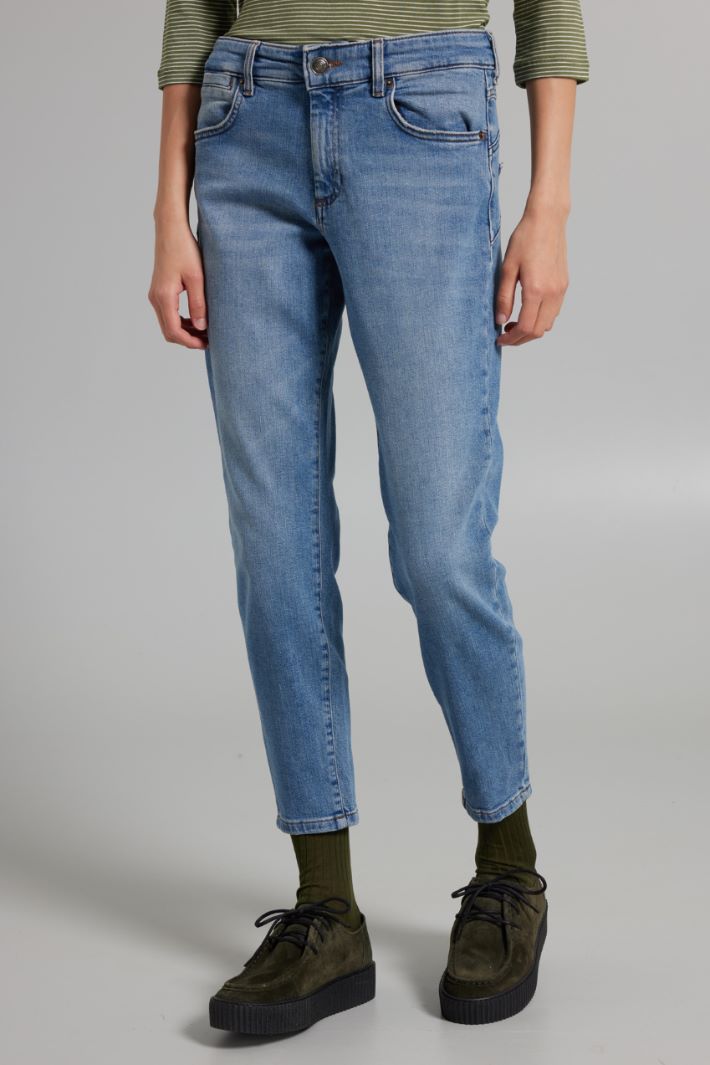 Jeans a sigaretta in denim - AZZURRO DENIM - Fashion Market - 2