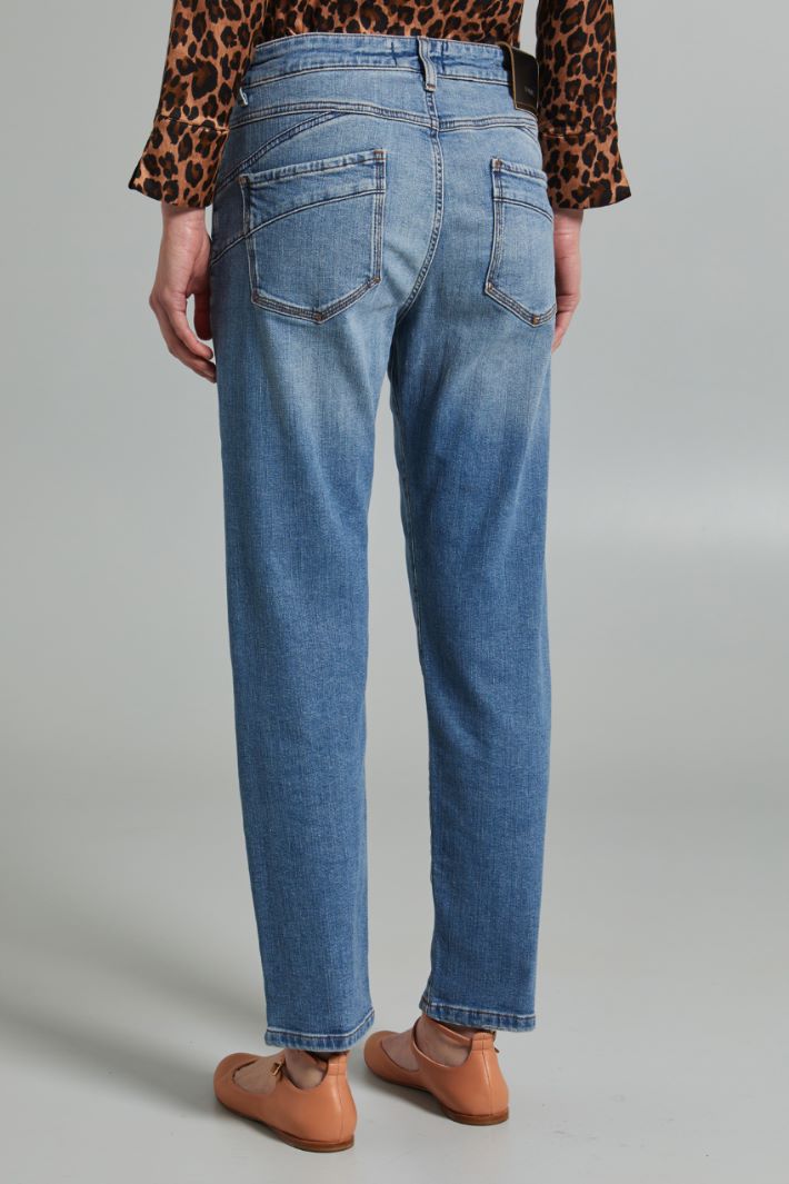 Jeans baggy cinque tasche - AZZURRO DENIM - Fashion Market - 4