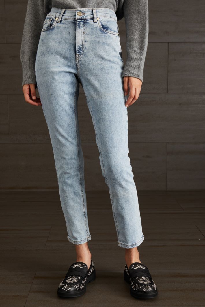 Jeans a sigaretta - AZZURRO DENIM CHIARO - Fashion Market - 2