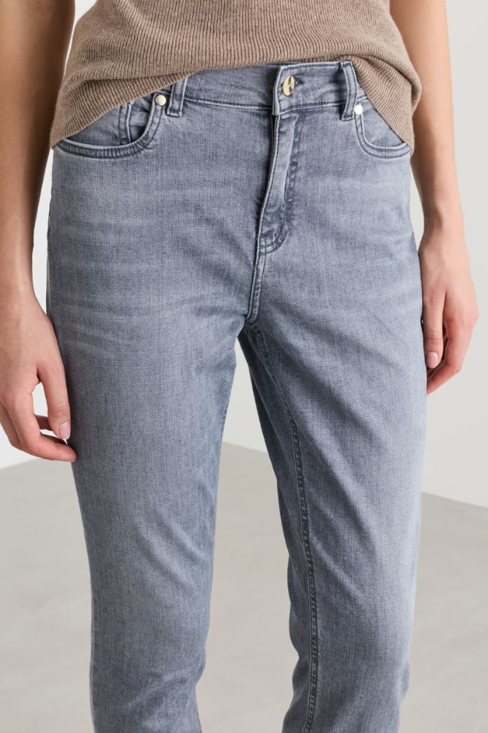 Jeans a sigaretta - GRIGIO - Fashion Market - 3