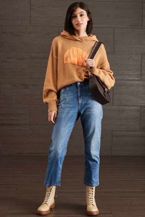 Jeans in denim di cotone - Fashion Market