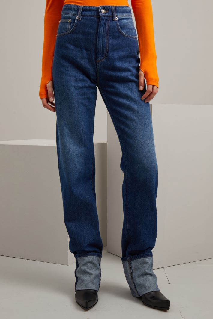 Jeans lunghi a vita bassa - BLU DENIM - Fashion Market - 2