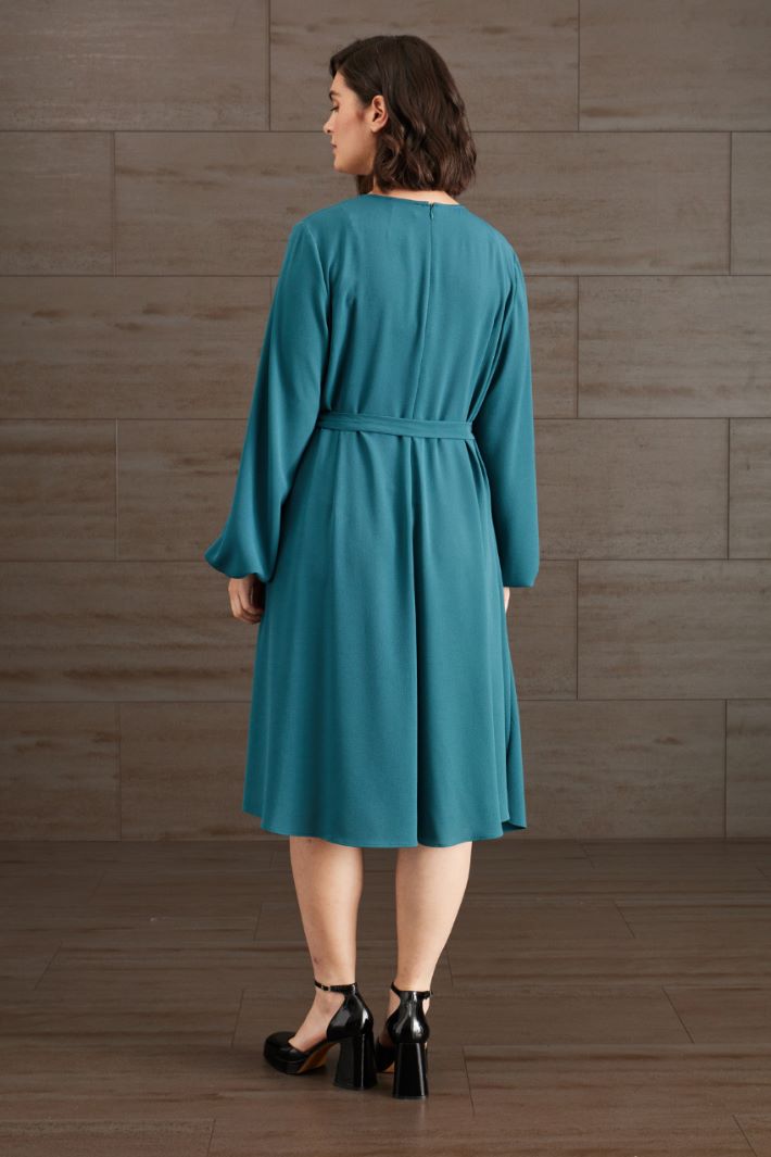 Abito in georgette  - PETROLIO - Fashion Market - 4