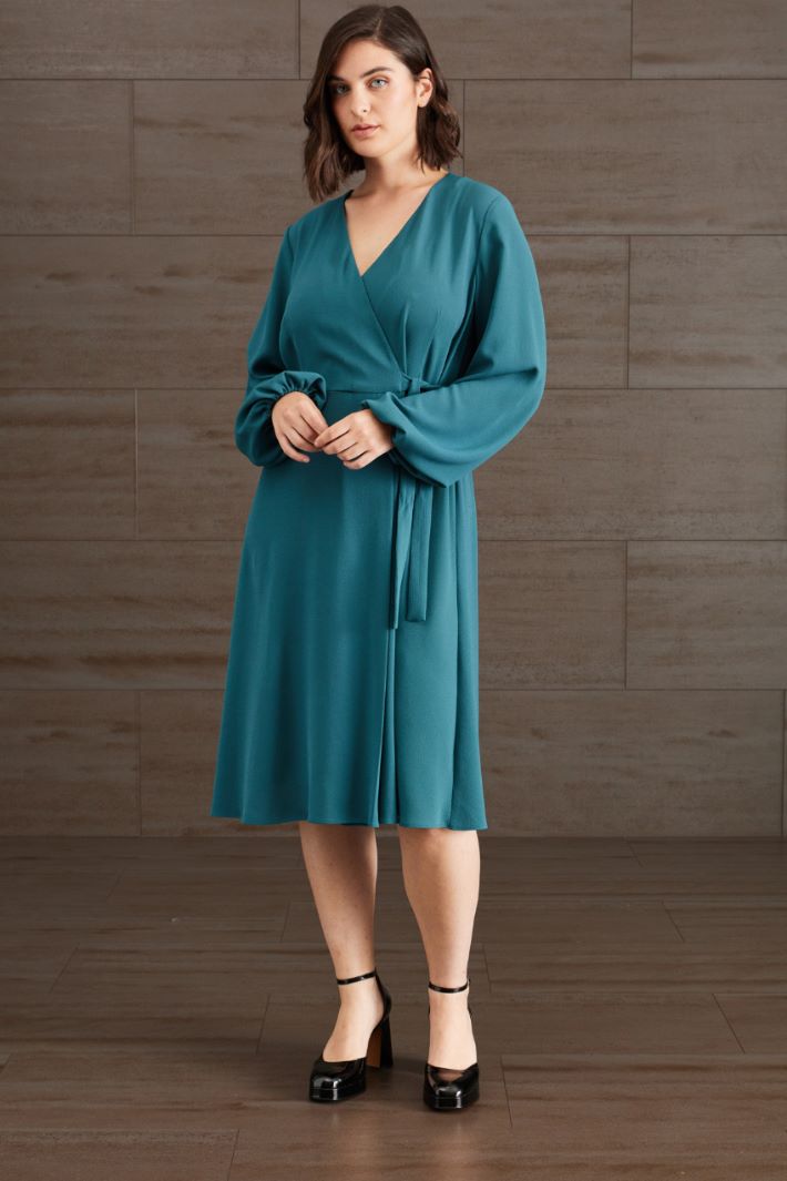 Abito in georgette  - PETROLIO - Fashion Market - 3