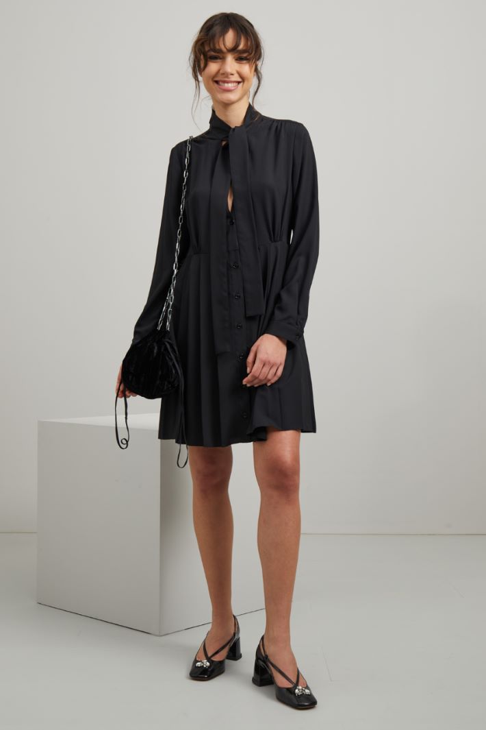 Chemisier in crépe - NERO - Fashion Market